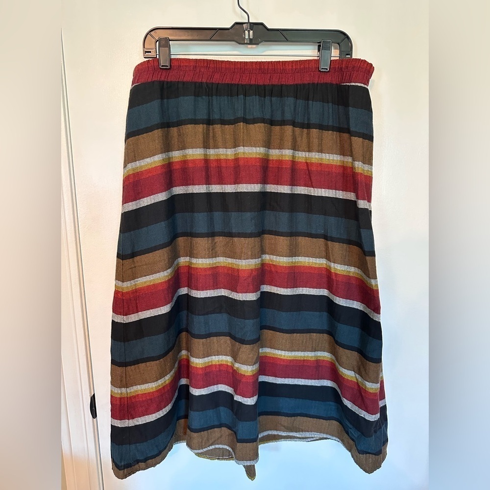 Old Navy Womens Large Multicolor Striped Skirt With Elastic Waist #1802